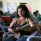 Presidente das artesãs do Pontal de Coruripe, Edilene Souza, foi uma das entrevistadas::